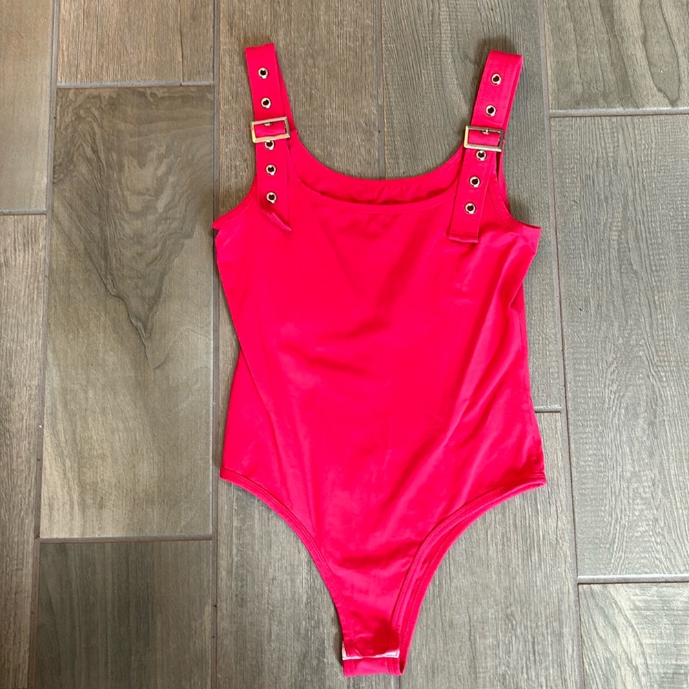 Fuchsia Buckle Bodysuit